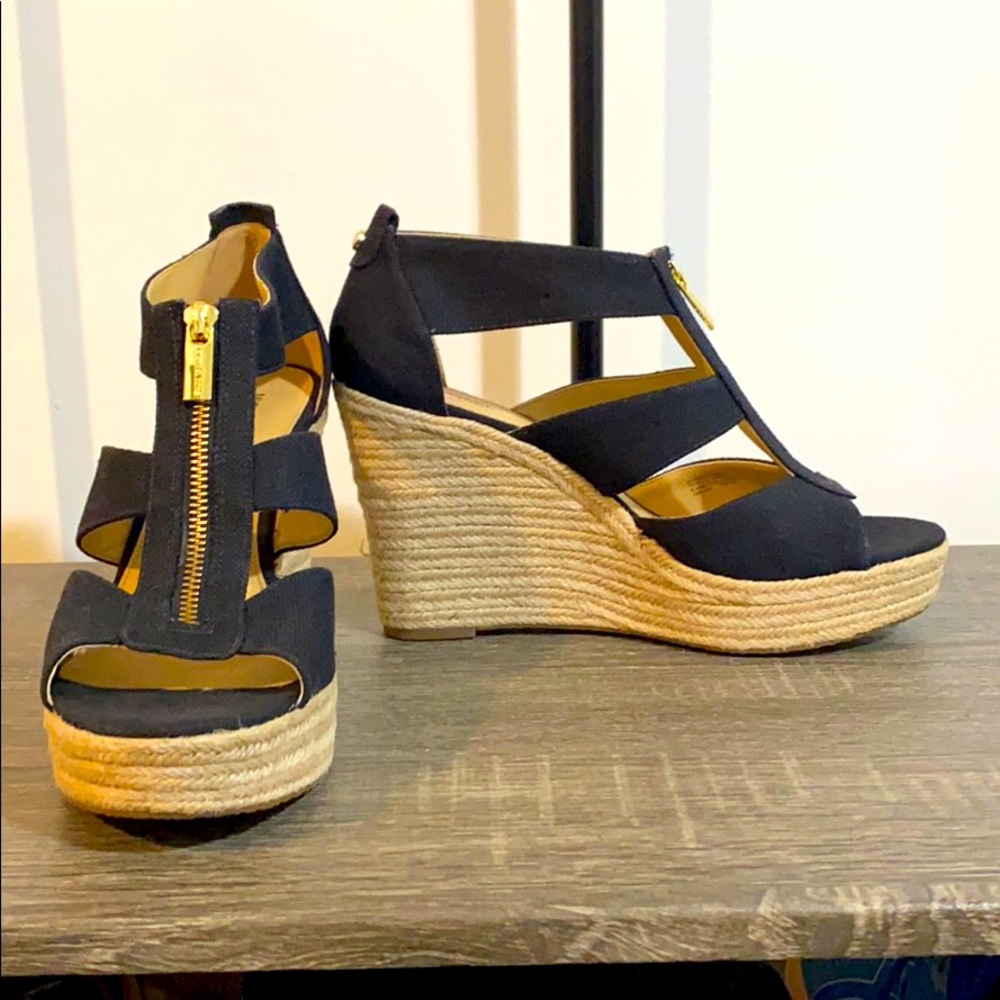 Michael Kors Black Sandal Wedge
